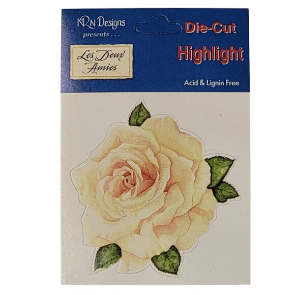 NRN Designs Flower Die Cut Stickers Lot of 3 Floral Rose Sunflower Hydrangeas - Picture 2 of 4